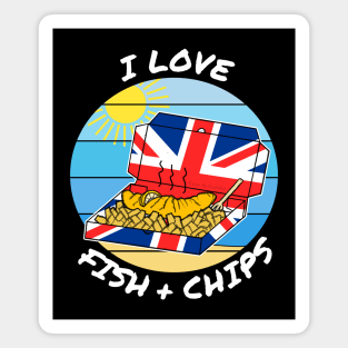 I Love Fish and Chips, Seaside Summer Holiday Magnet